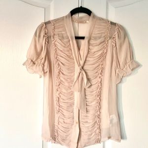 Trelise Cooper Blush Silk Blouse NWT with Cami Size 10